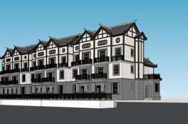 Sketchup别墅模型|联排别墅,多层,中式风格,居住建筑-BIM建筑网