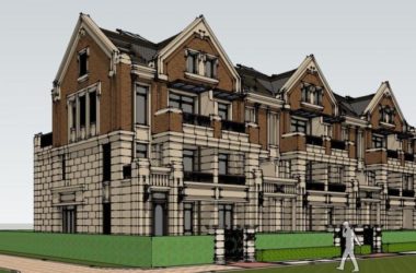 Sketchup别墅模型|联排别墅,多层花园洋房,古典风格-BIM建筑网