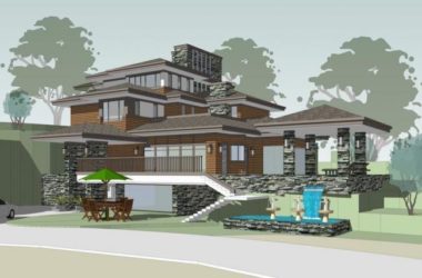 Sketchup别墅模型|山地别墅，中式风格，草原风-BIM建筑网