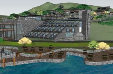 Sketchup别墅模型|现代风格，山地别墅建筑群，酒店，水景-BIM建筑网