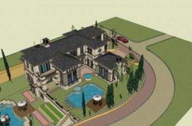 Sketchup别墅模型|独栋别墅，欧式，古典风格-BIM建筑网