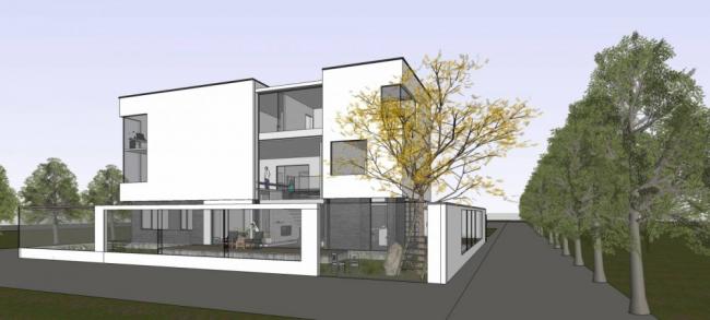 Sketchup别墅模型|独栋别墅，现代风格
