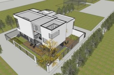 Sketchup别墅模型|独栋别墅，现代风格-BIM建筑网