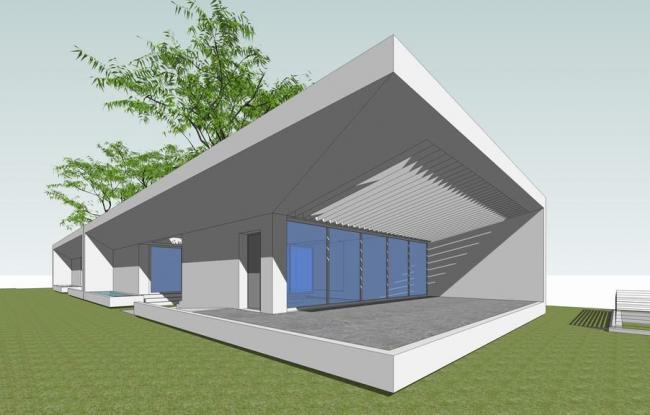 Sketchup别墅模型|独栋别墅，现代风格