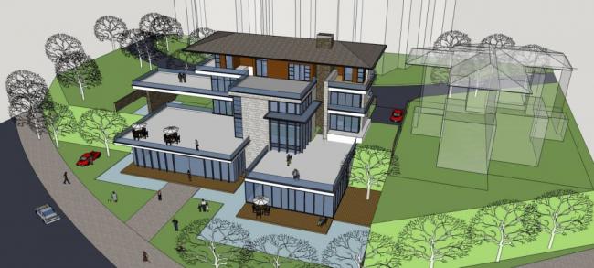 Sketchup别墅模型|独栋别墅，现代风格