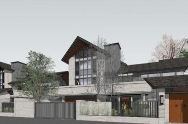 Sketchup别墅模型|双拼别墅，中式风格，双坡，柏涛-BIM建筑网