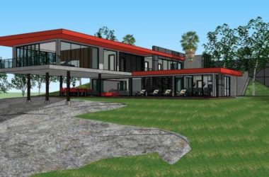 Sketchup别墅模型|多层会所,独栋别墅,现代风格-BIM建筑网