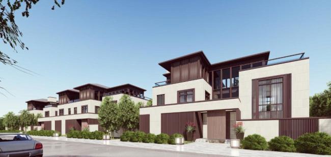 Sketchup别墅模型|联排别墅，现代风格