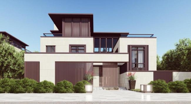 Sketchup别墅模型|联排别墅，现代风格