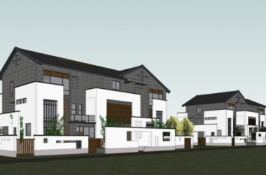 Sketchup别墅模型|叠拼别墅住宅,仿古,中式风格-BIM建筑网