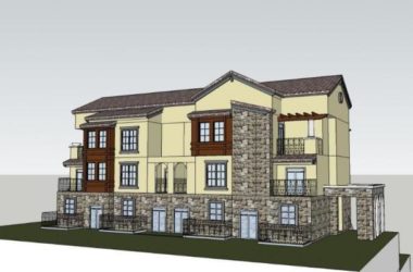 Sketchup别墅模型|联排别墅,坡顶,欧式古典风格-BIM建筑网
