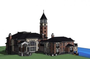 Sketchup别墅模型|多层别墅,欧式古典风格-BIM建筑网