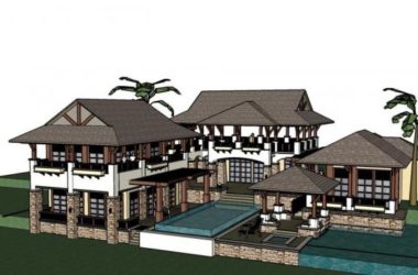 Sketchup别墅模型|多层别墅,东南亚风格-BIM建筑网