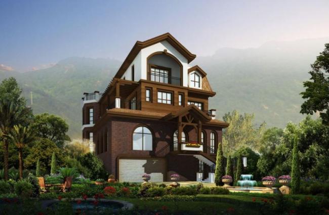 Sketchup别墅模型|独栋别墅，英式古典风格