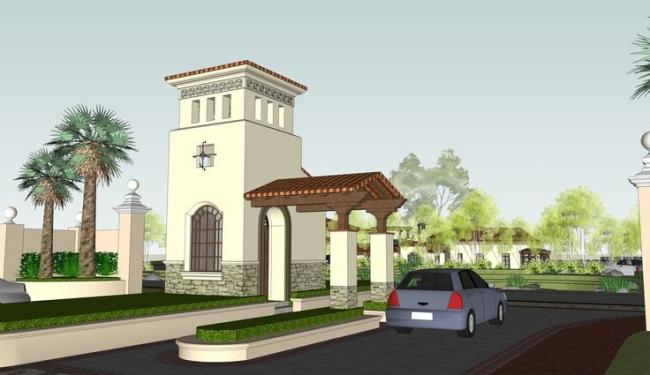 Sketchup别墅模型|西班牙式，古典风格，多层住宅，叠拼别墅，入口设计