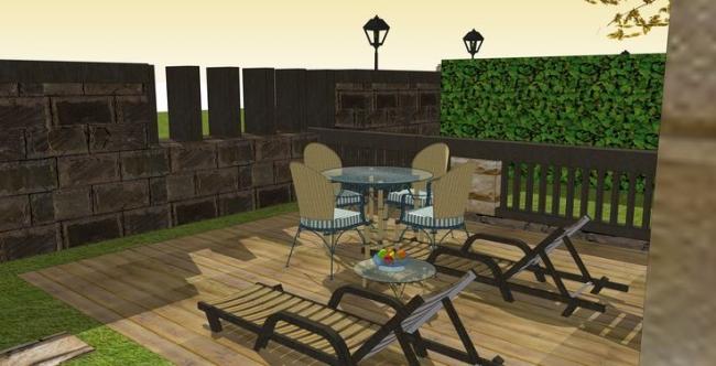 Sketchup别墅模型|双拼别墅，欧式新古典风格