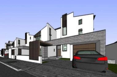 Sketchup别墅模型|徽派别墅，新中式风格-BIM建筑网