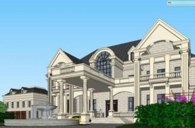 Sketchup别墅模型|独栋别墅，法式古典风格-BIM建筑网