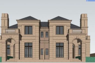 Sketchup别墅模型|双拼别墅，西班牙风格，地中海-BIM建筑网