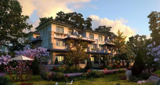 Sketchup别墅模型|龙湖U城听蓝湾，联排别墅，ArtDeco