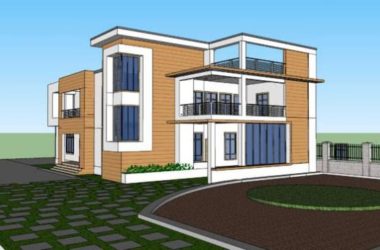 Sketchup别墅模型|独栋别墅，现代风格-BIM建筑网