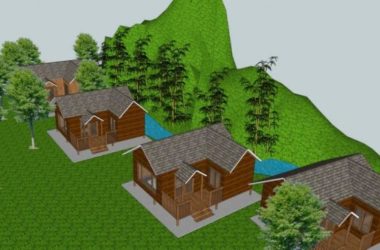 Sketchup别墅模型|坡地木屋，住宅，现代风格-BIM建筑网