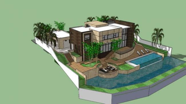 Sketchup别墅模型|独栋别墅，现代风格