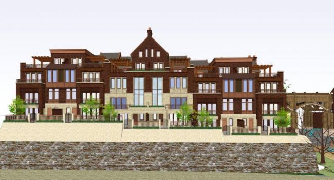 Sketchup别墅模型|联排别墅，叠拼别墅，英式古典风格