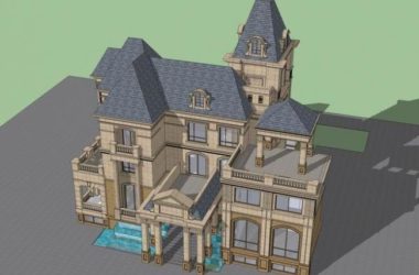 Sketchup别墅模型|独栋别墅,叠拼别墅,法式风格,古典风格-BIM建筑网