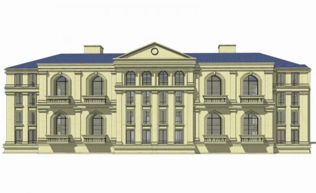 Sketchup别墅模型|联排别墅，叠拼，欧式风格，古典风格