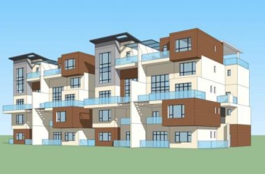 Sketchup别墅模型|叠拼别墅,现代风格-BIM建筑网