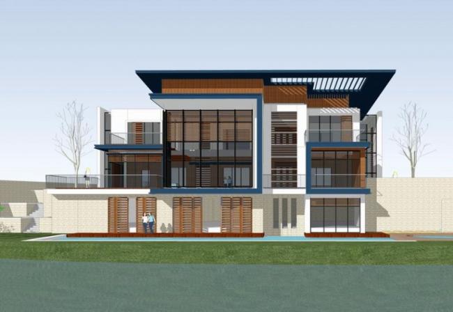 Sketchup别墅模型|独栋别墅，现代风格