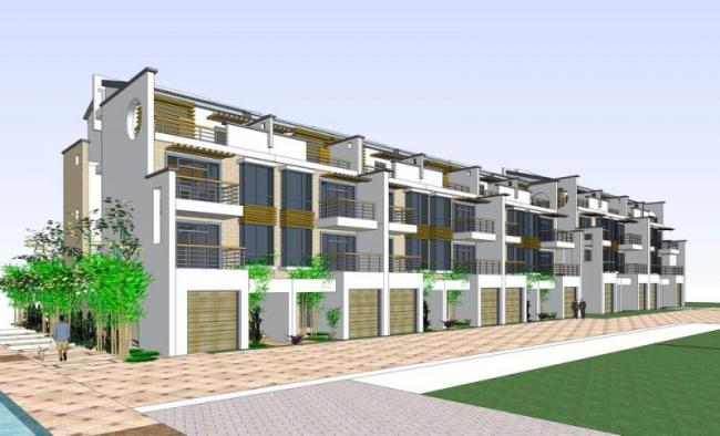 Sketchup别墅模型|别墅群，新中式风格