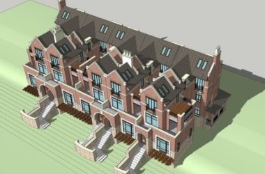 Sketchup别墅模型|联排别墅,英式风格,古典风格-BIM建筑网