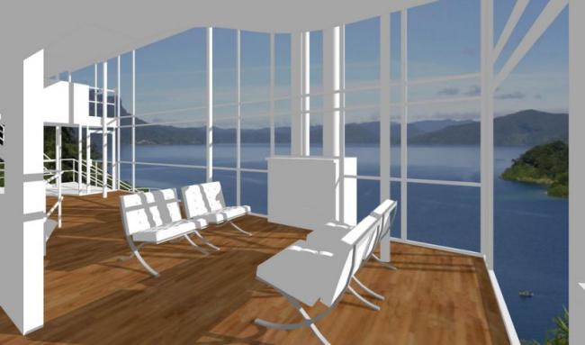 Sketchup别墅模型|Douglas House，海边独栋别墅，现代风格