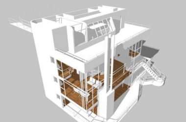 Sketchup别墅模型|Douglas House,海边独栋别墅,现代风格-BIM建筑网