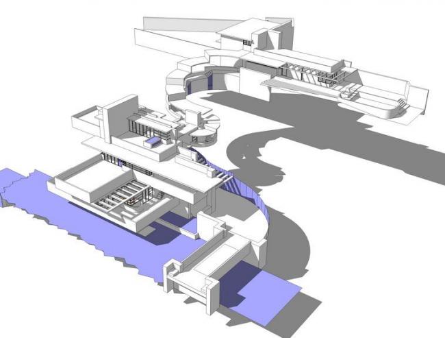 Sketchup别墅模型|多层流水别墅，现代风格