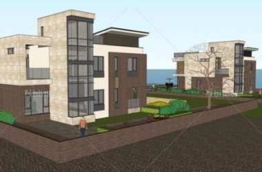Sketchup别墅模型|多层海景房,独栋别墅,现代风格-BIM建筑网