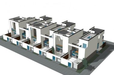 Sketchup别墅模型|联排别墅,新中式风格-BIM建筑网