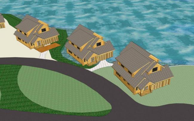 Sketchup别墅模型|别墅群，美式风格，古典风格