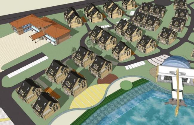 Sketchup别墅模型|别墅群，美式风格，古典风格