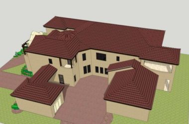 Sketchup别墅模型|独栋别墅，西班牙风格，古典风格-BIM建筑网