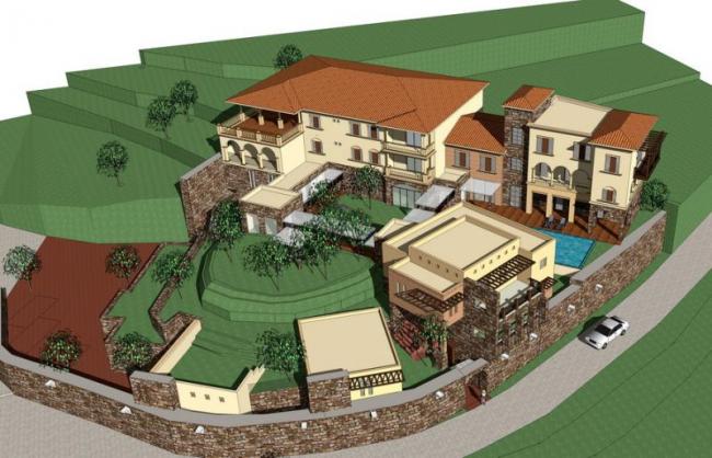 Sketchup别墅模型|叠拼别墅，西班牙风格，古典风格