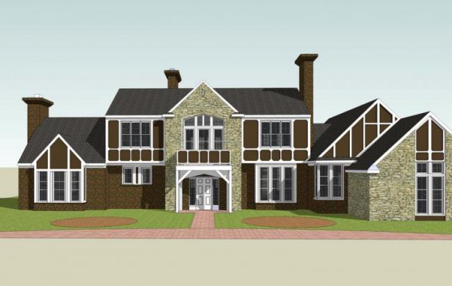 Sketchup别墅模型|独栋别墅，法式古典风格