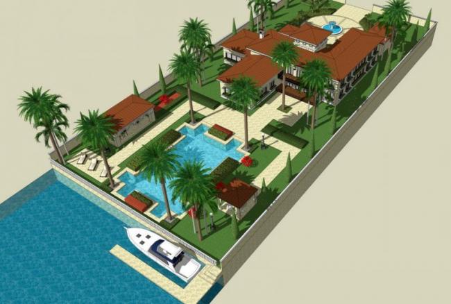 Sketchup别墅模型|独栋别墅，西班牙古典风格