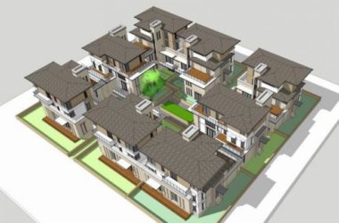 Sketchup别墅模型|联排别墅，欧式法式，古典风格-BIM建筑网