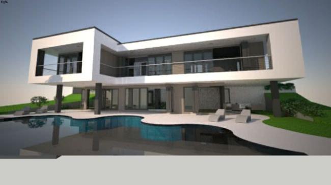 Sketchup别墅模型|独栋别墅，现代风格