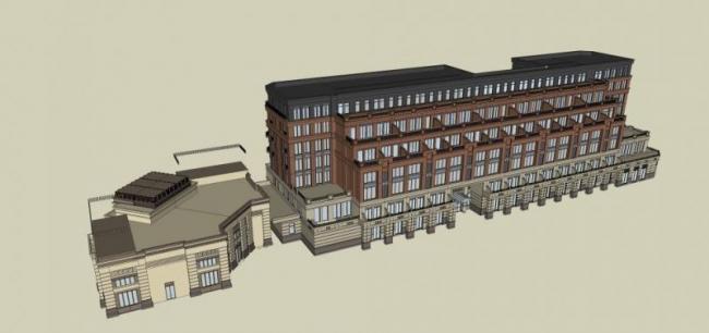 Sketchup别墅模型|联排别墅，法式风格，古典风格