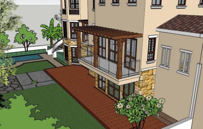 Sketchup别墅模型|叠拼别墅，古典风格