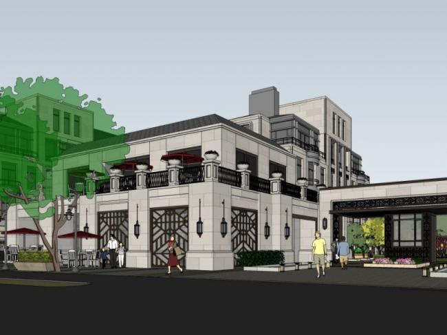 Sketchup别墅模型|多层别墅，花园洋房，古典风格